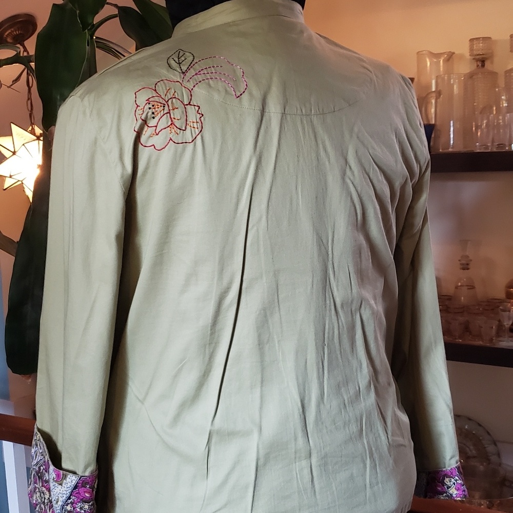 Ruby Road Mandarin Collar Button Front Tunic / Ja… - image 3